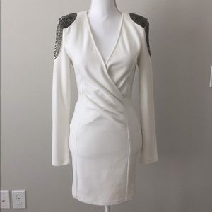 Sexy White Party Dress with beading